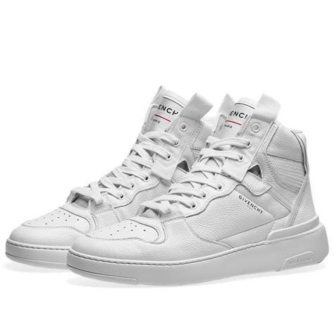 givenchy shoes white sneakers|Givenchy wing high top sneakers.